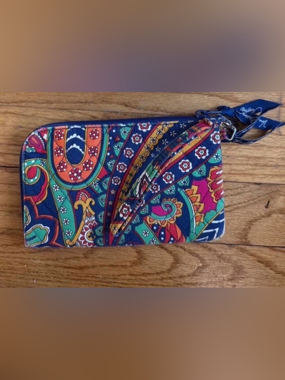 Vera Bradley Zipper Wallet Wristlet -Venetian Paisley-Retired -Winter 2013